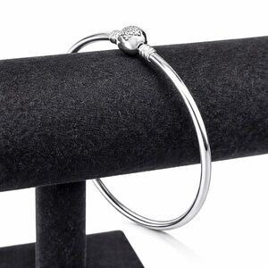 Pandora “You’re a Rising Star” Sterling Silver Pavé Bangle Bracelet 7”